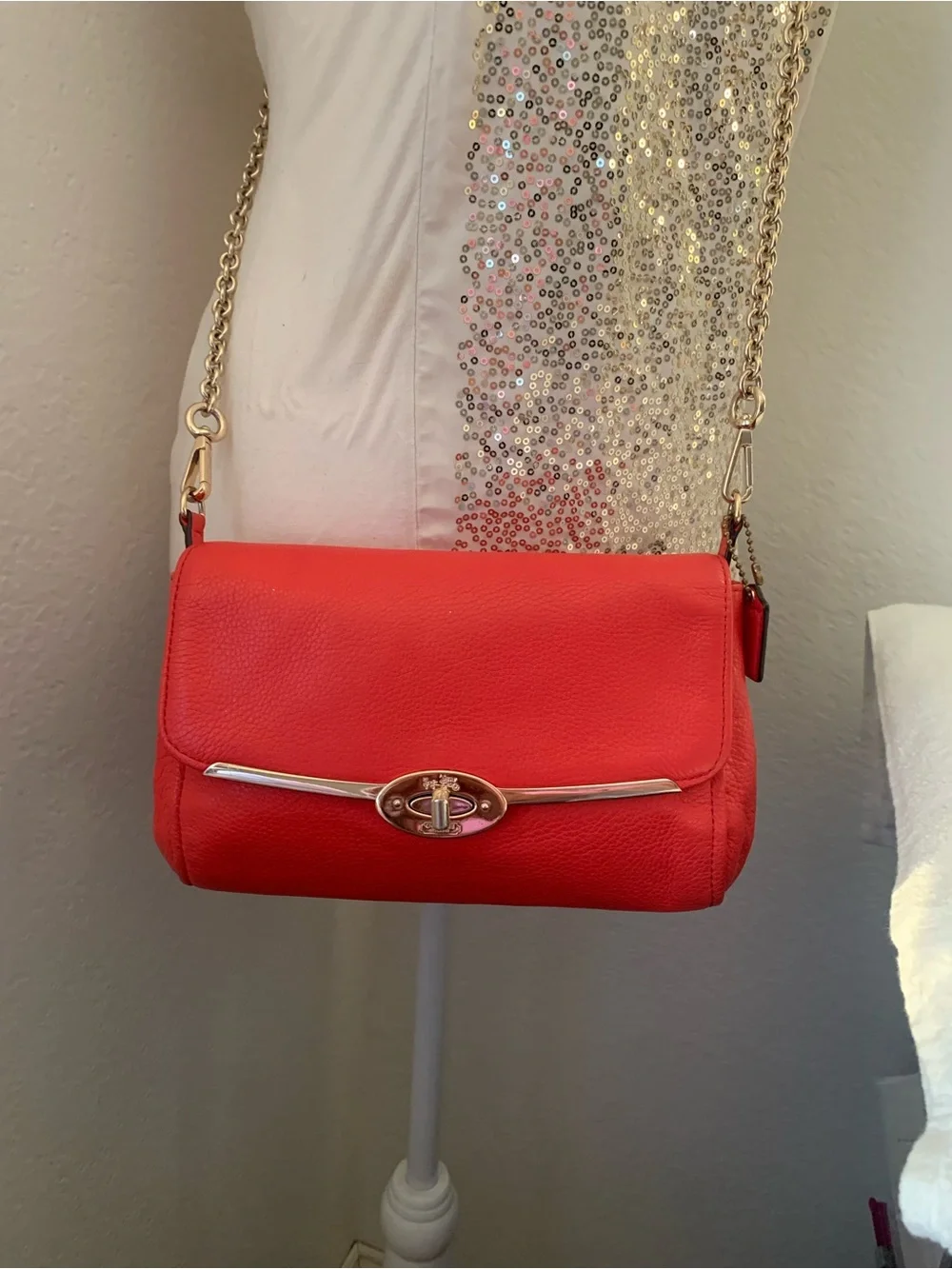 COACH Madison Pebbled Leather Crossbody /Shoulder Bag